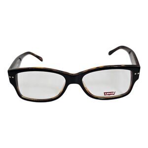 Levi's Eyeglasses LS-568 Black Amber Designer Demo Lens Black 50-15-138 NEW